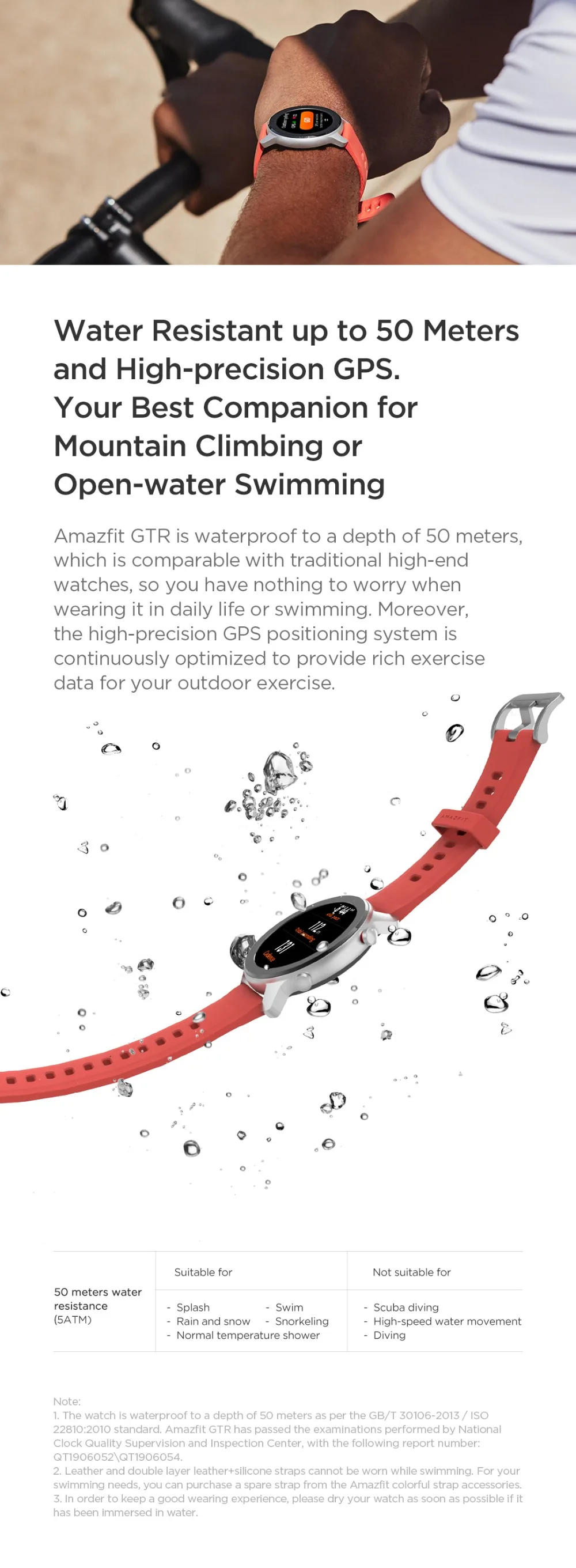 [] глобальная версия AMAZFIT GTR 42 мм умные часы 5 АТМ водонепроницаемые gps ГЛОНАСС Bluetooth Монитор Сердечного Ритма Смарт-часы