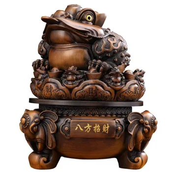 

60 Eight parties lucky treasure Jinjin ornaments gold feng shui Wangcai hotel cashier opening non-solid wood