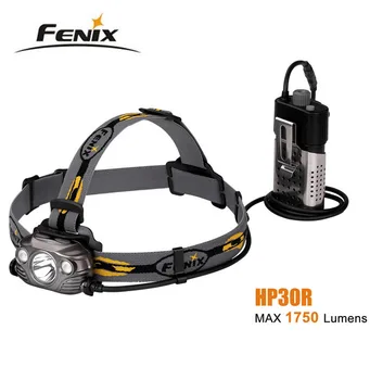 

Fenix HP30R Cree XM-L2 and XP-G2 R5 LED 1750 lumens Headlamp with two Fenix ARB-L18-2600 batteries---gray