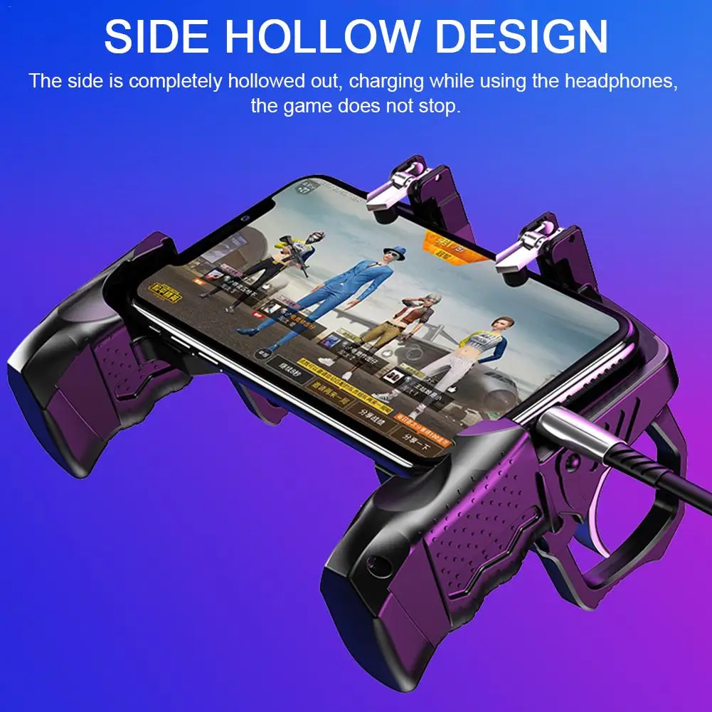 2019 Game Handle FOR Peace Elite/PUBG Fast Shooting Button Controller Helper Four Finger Linkage Ru