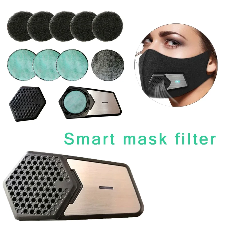 electric face mask Valve Filter Air Purifying Smart filtro de mascarilla electrica inteligente mascarillas | Красота и здоровье