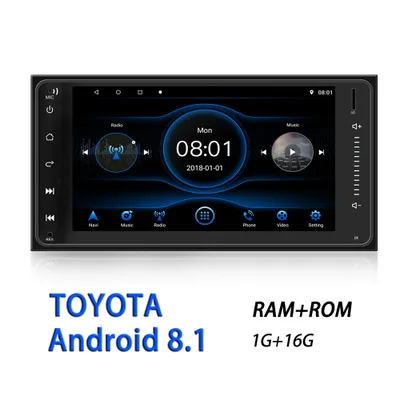 

7 Inch for Android 8.1 Car Radio Stereo Quad Core 1+16G GPS Touch Screen HD bluetooth Hands-free OBD2 Support Rear View Camera
