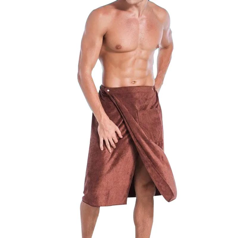 Man Wearable bath towel BF Bath Towel With Pocket Magic Mircofiber Soft Swimming Beach Towel Blanket toalla de playa 70*140cm