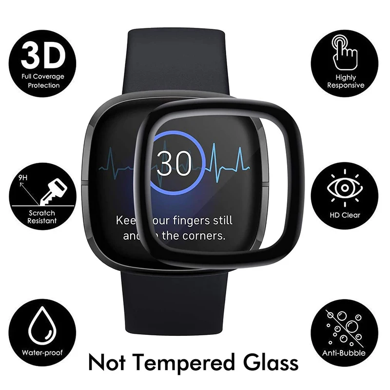 Fitbit Versa 3 ȣ Ŀ  3D ȣ ʸ fitbit ũ   ڸ ׷̵ ü ȭ ȣ ( ƴ)