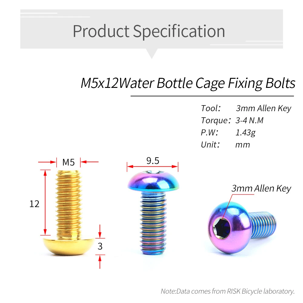 Bicycle Water Bottle Cage Bicycle Bottle Holder Water Bottle Holder Bicycle Bottle Cage Screws Bike Pump Holder RISK 2pcs/box Road Mountain Titanium Alloy Bike Bicycle M5x12 Water Bottle Cage Fixing Bolts Air Pump Holder Bracket Fixed Screw for bicycle water bottle cage,bicycle bottle holder,water bottle holder,bicycle bottle cage screws,bike pump holder