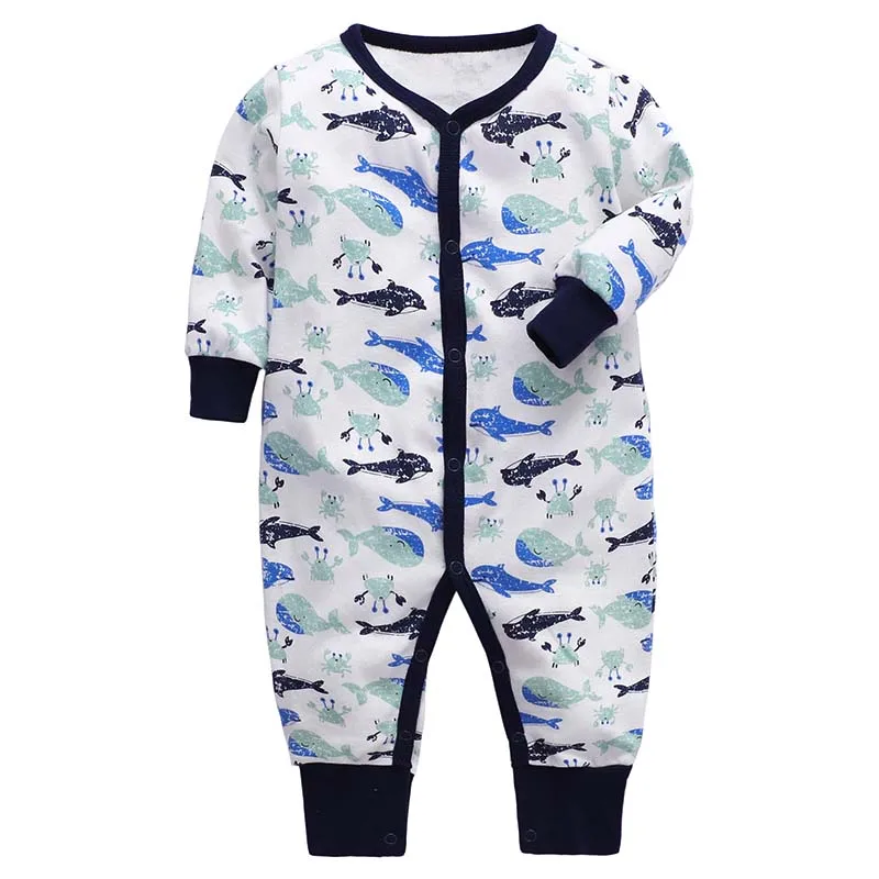 Одеяло для девочек и мальчиков, одежда для сна для новорожденных, пижамы с длинными рукавами для детей 0-24 месяцев - Цвет: 9
