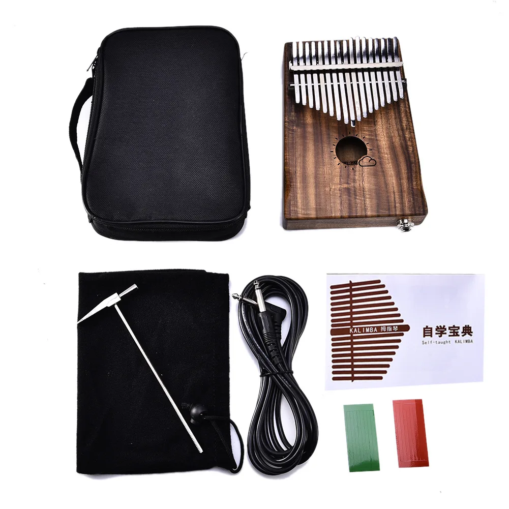 Nieuwe 17 Toetsen Eq Kalimba Effen Acacia Duim Piano Link Speaker Elektrische Pickup Met Zak Kabel Calimba Mbira Toetsenbord Instrument Nieuwe 17 Toetsen Eq Kalimba Effen Acacia Duim Piano Link Speaker Elektrische Pickup Met Zak Kabel Calimba Mbira Toetsenbord Instrument