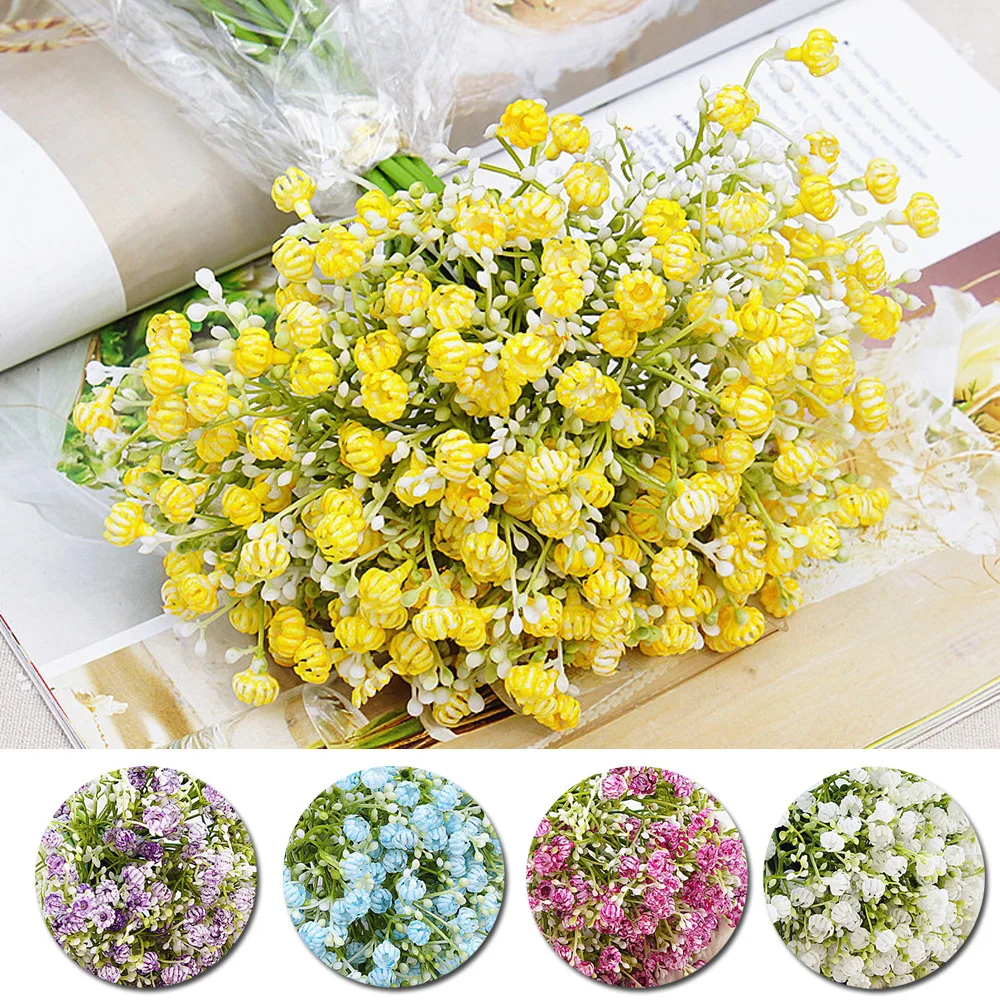 Artificial Flower Bouquet Garden Plant Plastic Gypsophila Home Room Decoration