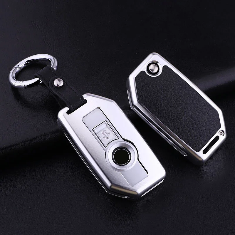 

New Aluminum alloy key case for car for BMW motorcycle For BMW K1600 R1200GS R1200R R1200RT LC One Click Start CNC keychain