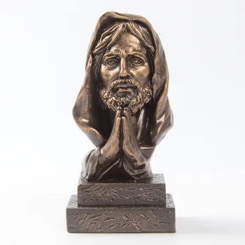 

2020 New Arrival God Jesus Head Statue Resin Handicraft Sculpture Feng Shui Desk Decoration Christmas Gift Home Decor Modern