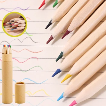 

12 Colors Wooden Color Lead Pencil Artist Painting Drawing Apices Pencil Painting Pen For Children Kids Students School Supplies