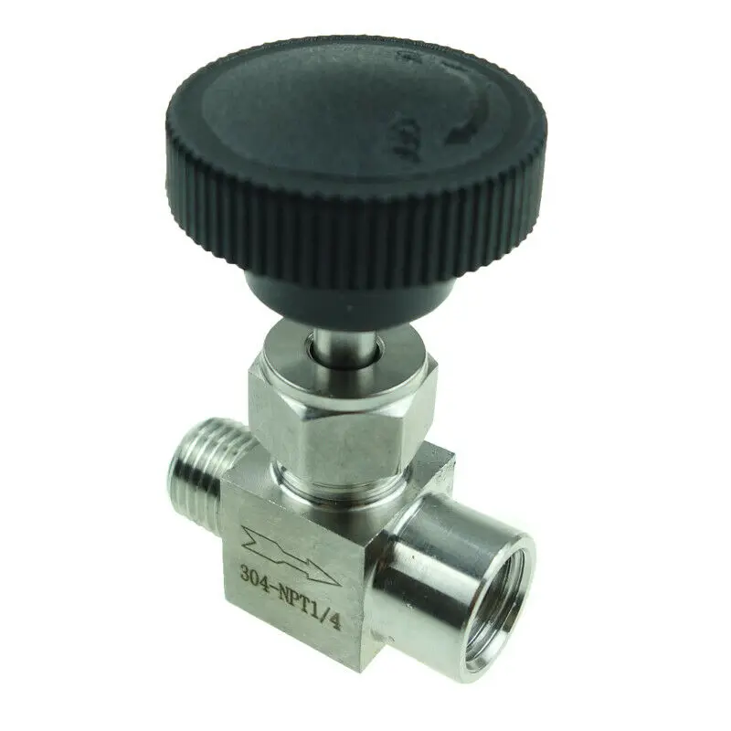

Stainless 304 1000 PSI Instrument Needle Valve 1/4" NPT Male x Female