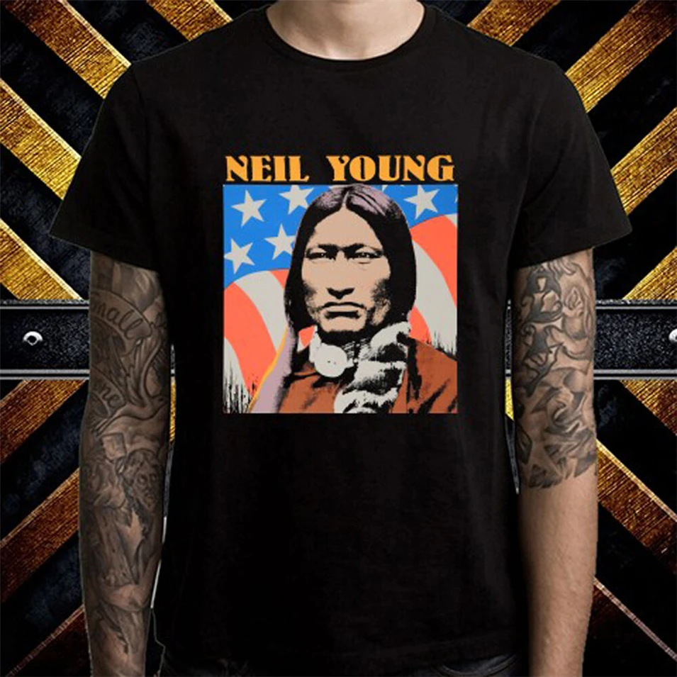 Neil Young старый концертный тур логотип с изображением легендарного музыканта