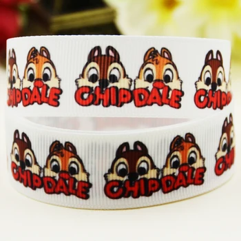 

22mm 25mm 38mm 75mm Chip 'n' Dale Cartoon printed Grosgrain Ribbon party decoration 10 Yards X-03059