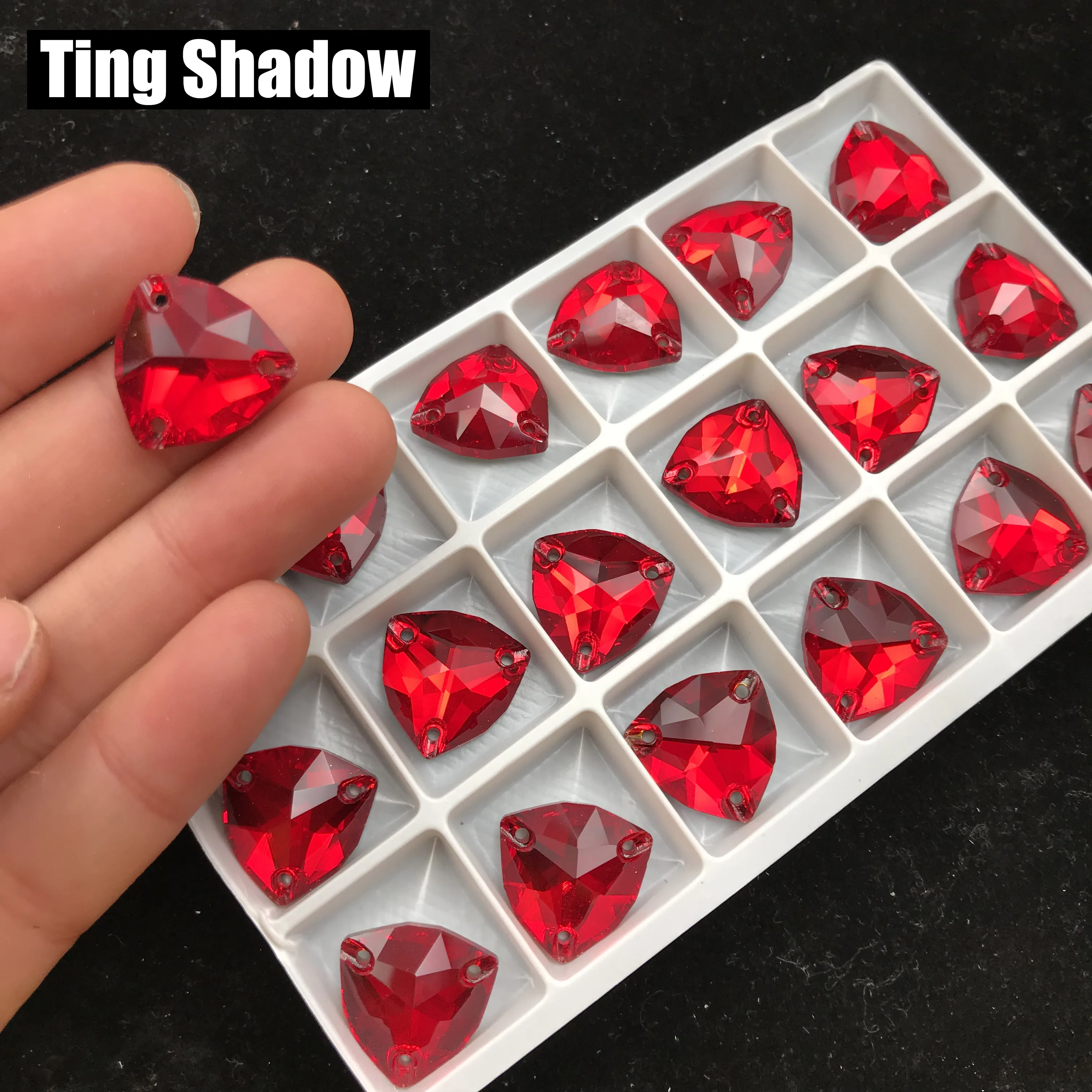Светильник siam Fat triangle K9 flatback пришить стеклянные кристаллы, стразы с отверстиями DIY платье гимнастический танец костюм аксессуары