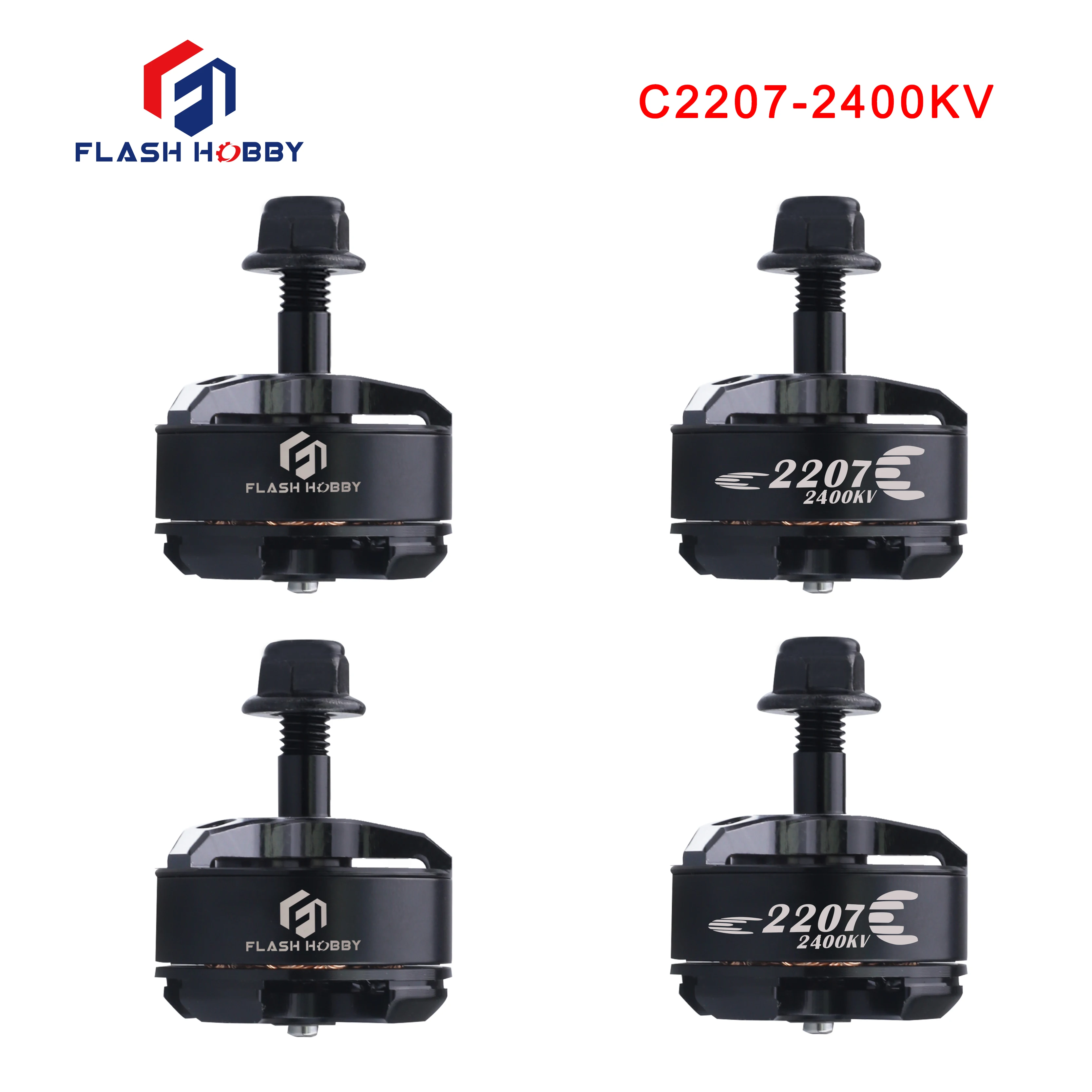 

4pcs/Lot Flash Hobby C2207 2400KV CW/CCW Brushless Motor for FPV Racing Multicopter Part