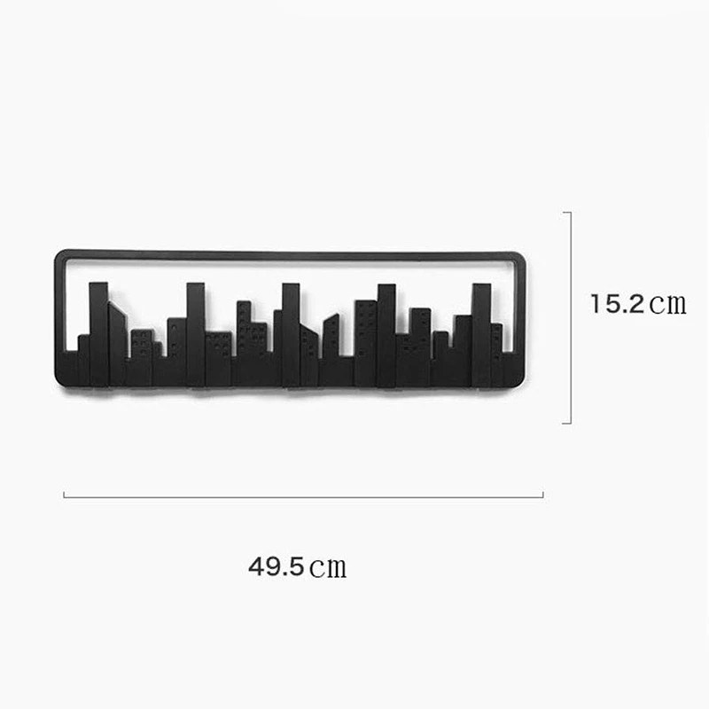 Горизонт крючок для пальто настенный крючок двери вешалки мульти-группы крюк домашние декоративные крючки черный