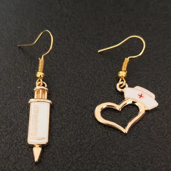 

2019 Medicine-Syringe-Stethoscope Earrings Charms Nurse Pendant Women Doctor-Physicians-Graduation Drop Earrings Jewelry