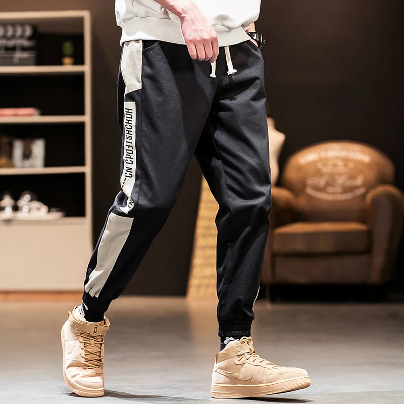 

Fashion Man 9 Pants Casual Pants Men's 2019 Spring And Autumn New Style Men Pure Cotton Beam Leg Bib Overall