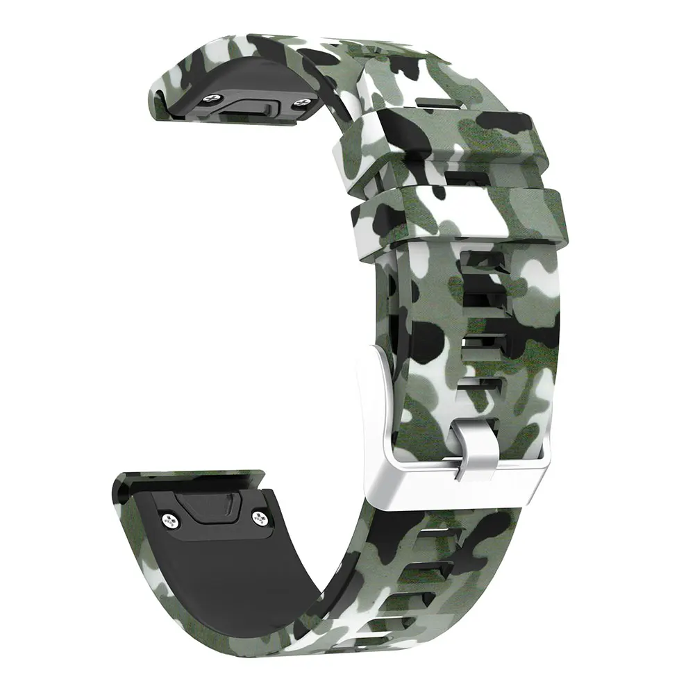 Напечатанный 22 мм быстрый релиз ремешок для Garmin Fenix5 ремень Цветной силиконовый браслет ремешок для Garmin Forerunner 945 Band - Цвет: N3
