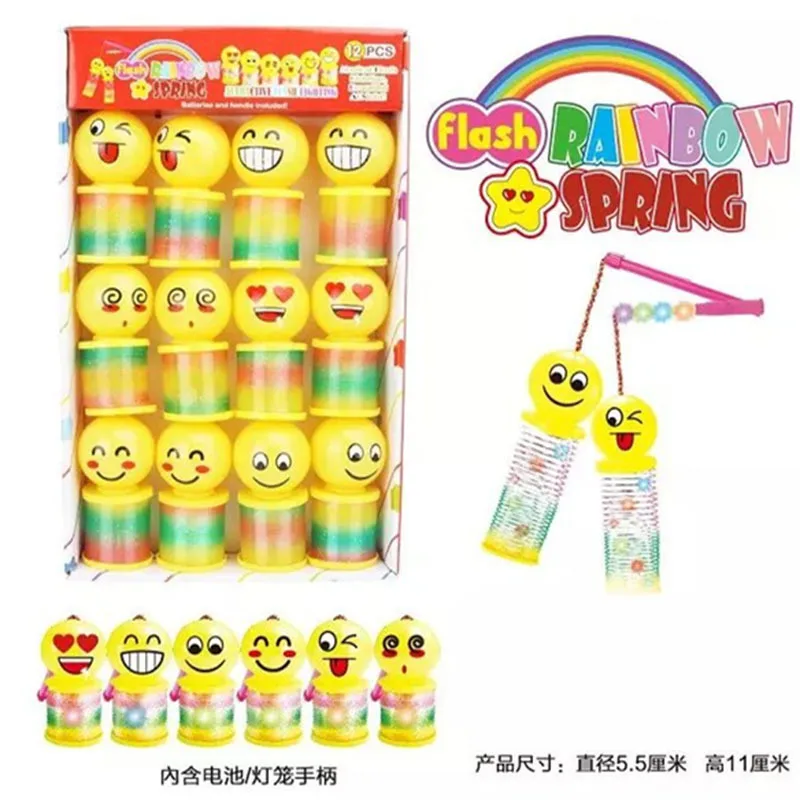 

Shining Hand Lantern Lights Cartoon Rainbow Ring Spring Hand Lantern Strange New Toy Stall Hot Selling