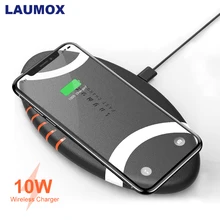 LAUMOX R3 регби Беспроводное зарядное устройство поддерживает быструю зарядку 10 Вт/7,5 Вт/5 Вт ультратонкое портативное встроенное зарядное устройство для защиты от перенапряжения