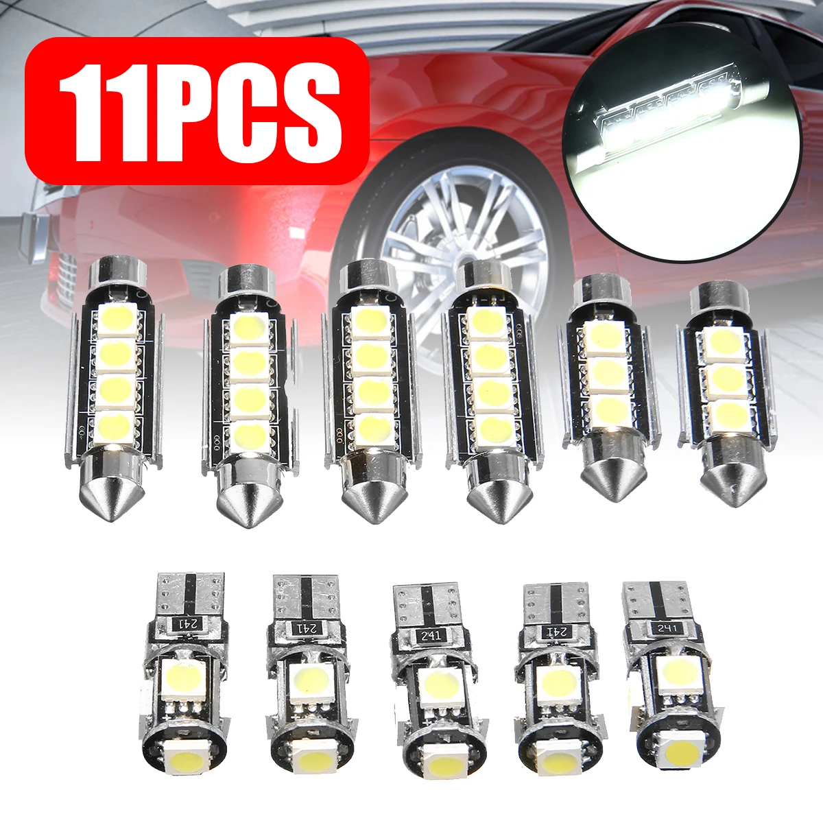 

11pcs Canbus White LED Light Set Auto Interior Dome Map Lamp Bulb Truck Light For Opel Insignia Sports Tourer Sedan DC 12V