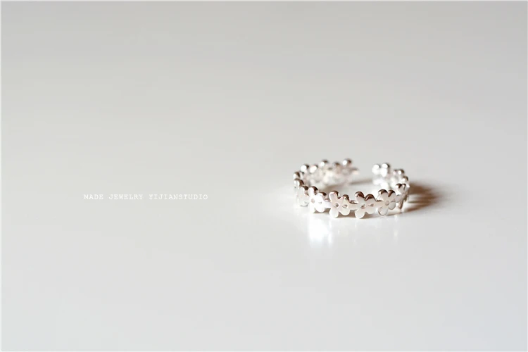 925 Sterling Silver Rings for Women floret Open ring Style Prevent Allergy silver rings silver ring For REETI