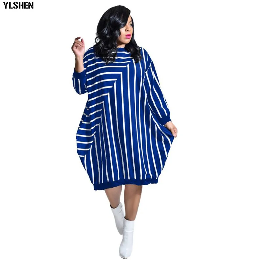 2020 Dashiki Traditional African Dress for Women Long Sleeve Loose Stripe Ankara Dresses African Clothes Robe Africaine Femme 08