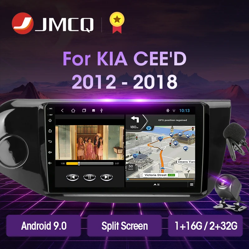 

JMCQ Android 9.0 T3L PLUS For KIA Cee'd CEED JD 2012-2018 Car Radio Multimidia Video Player Navigation GPS 2G+32G DSP 2din 2 din