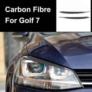 

Car Headlights Eyebrow Eyelids Trim Carbon Fibre for Volkswagen VW Golf 7 MK7 Rline GTI R Auto External Stickers Accessories
