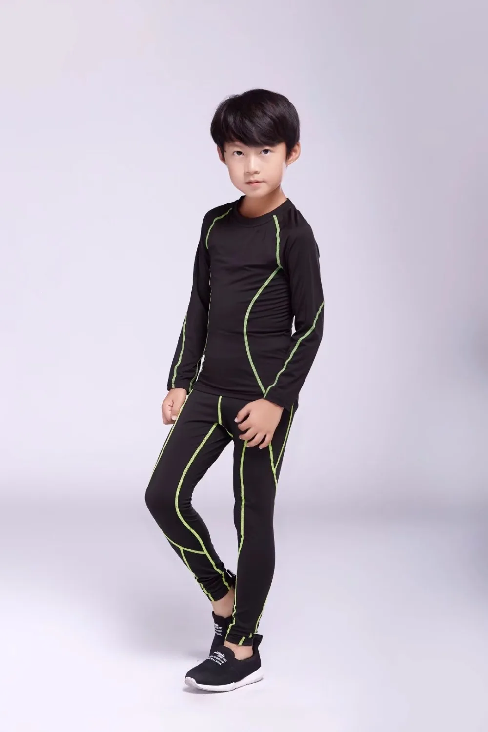 winter for boy rash guard kit boy long sleeve thermal knitwear MMA Compression Clothing thermal underwear Men XS-L
