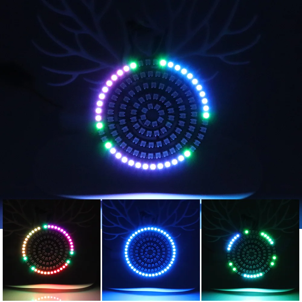 Excellux rgb адресуемое W2812 1 шт. пикселей RGB Светодиодное кольцо 1/8/16/24/35/45 светодиодов