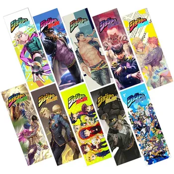 

10PCS/Set Anime Demon Slayer Kimetsu no Yaiba JoJo's Bizarre Adventure Animation Bookmarks Book Marks Holder Stationery Gift