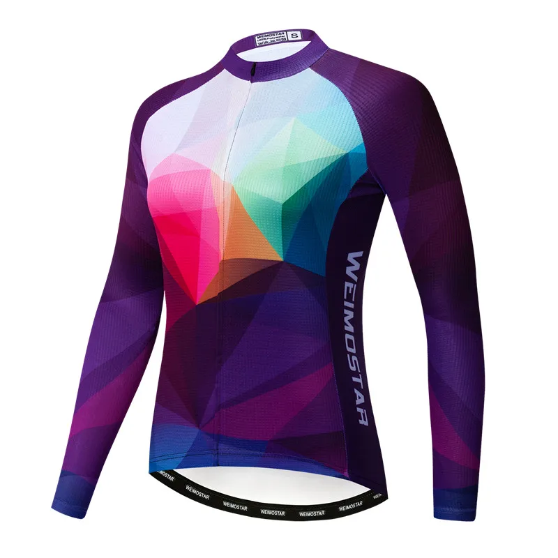 Weimostar Autumn Women Cycling Jersey Long Sleeve Spring Bicycle Cycling Clothing Pro Team Bike Jacket Road Female Top