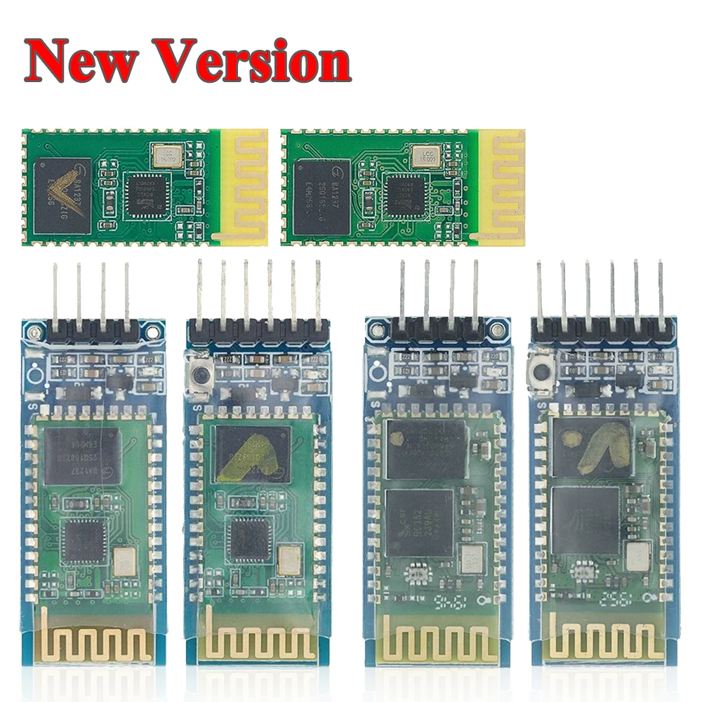 HC-05 HC-06 Master-Slave 6Pin/4Pin Anti-Reverse, Integrated Bluetooth Serial Pass-Through Module, Wireless Serial for Arduino
