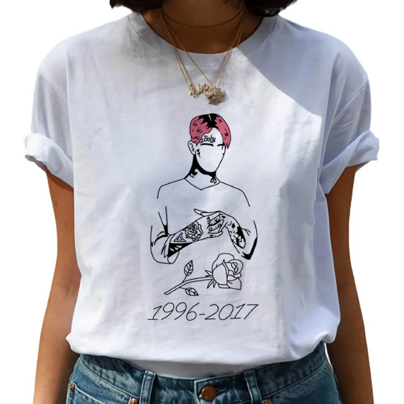 Lil Peep Harajuku Хип Хоп футболки для женщин Cry Baby Ullzang модная ...