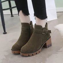 Bootee/ женские ботинки на молнии; женские сабо на массивном каблуке; зимняя обувь на платформе с круглым носком; женские ботильоны черного цвета на высоком каблуке