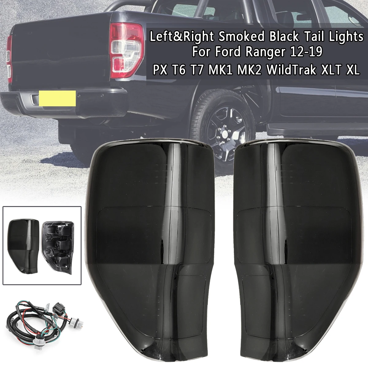 Чехол для задних фонарей Ford Ranger PX T6 T7 MK1 MK2 WildTrak XLT XL 2012 2013 2014 2015 2019 с