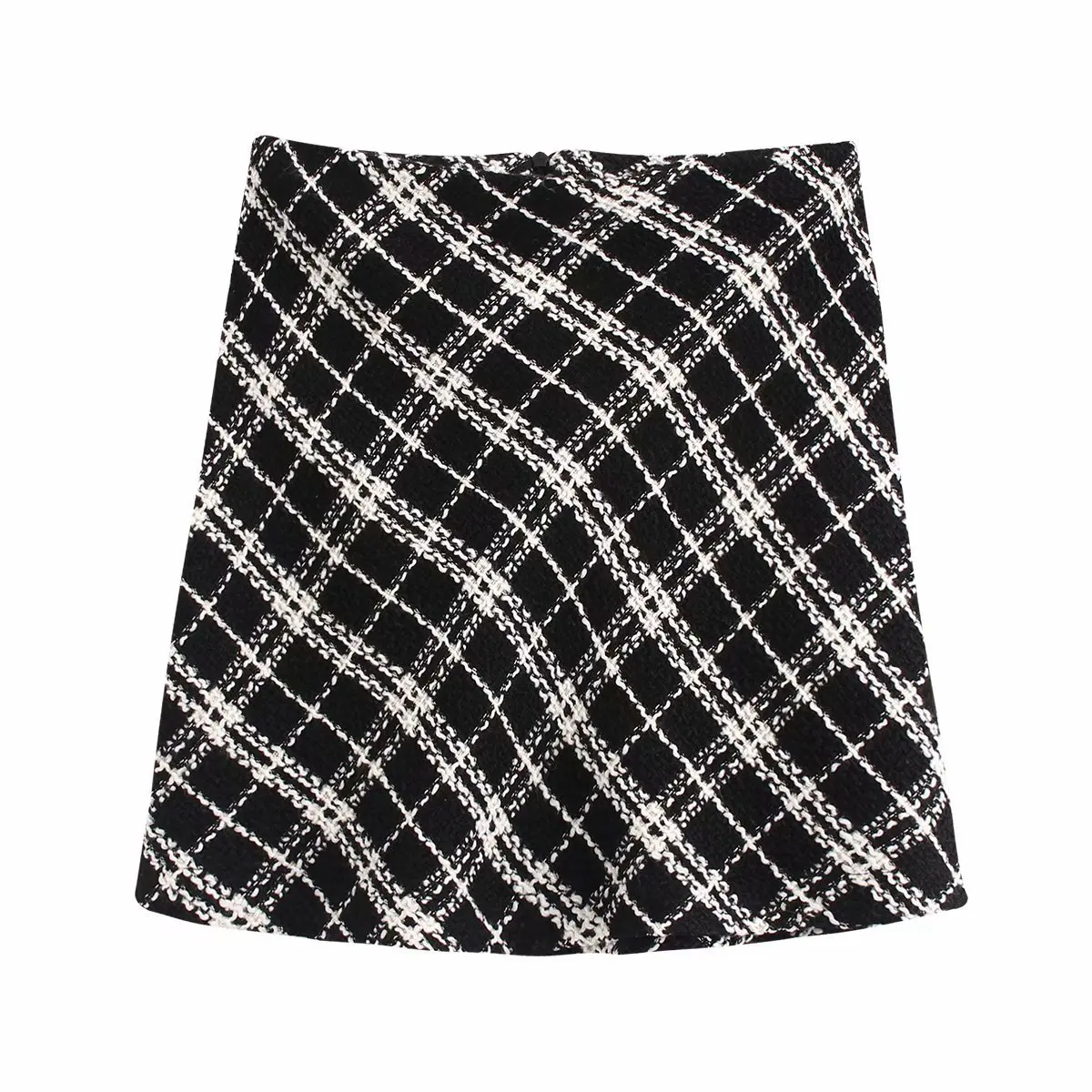 

Woolen Plaid Skirt 2019 New Style High-waisted A- line Skirt Woolen Cloth Skirt Slimming Skirt Women's Autumn And Winter Short S