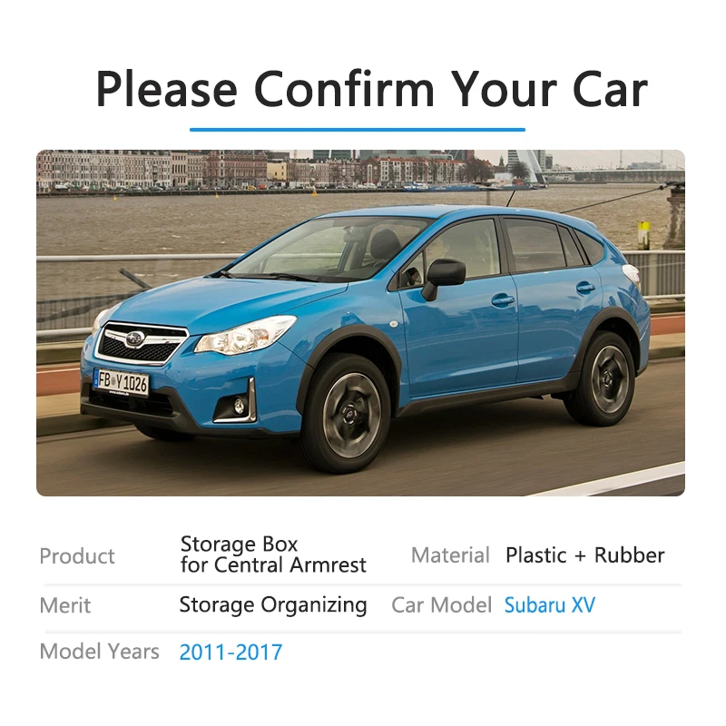 Для Subaru XV Crosstrek WRX STI 2011~ подлокотника коробка для хранения, органайзер для автомобиля аксессуары 2012 2013