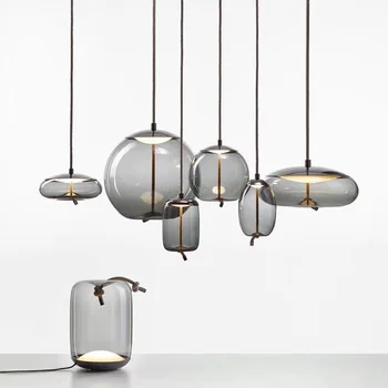 

Nordic Scandinavian BROKIS Knot Pendant Lights Bar Cafe Restaurant Creative Glass Hanging Light Fixture Home Decor Suspendu Iron