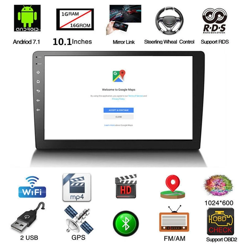 Новинка 8,1 дюймов 2Din для Android четырехъядерный автомобильный стерео радио Gps Wifi Mp5 плеер 16G