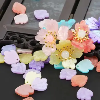 

New Fashion 10Pcs ABS Imitation Pearl Shell Peony Petals For DIY Handmade Accessories Material Accessories