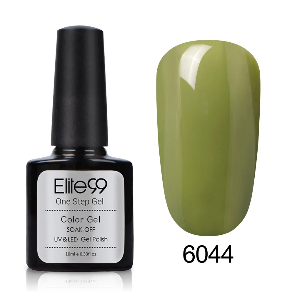 6044 Elite99 10 мл гель для ногтей one step Лаки без необходимы вещи наивысшего Базовое покрытие Гель-лак для ногтей 3 в 1 УФ гель для ногтей маникюр гель лак - Цвет: 6044