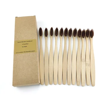 

12pcs Environmental Bamboo Kids Toothbrush Soft Bristle Healthy Dental Oral Care Toothbrush