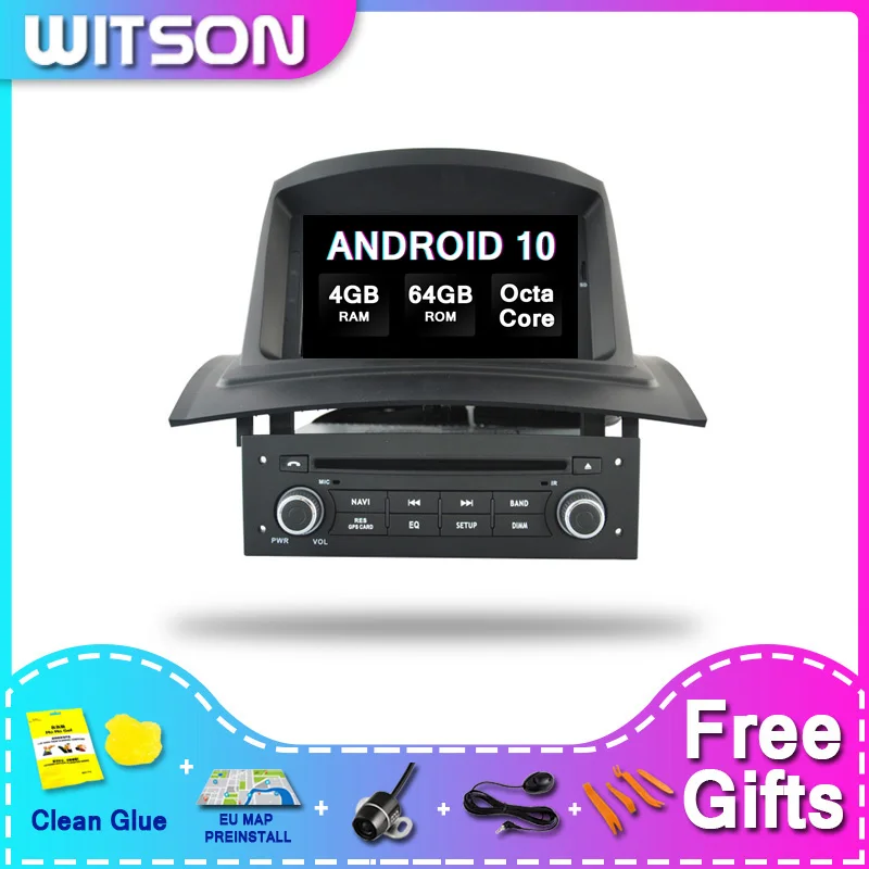 Автомобильный DVD-плеер WITSON Android 10 0 2 Din Gps для RENAULT MEGANE II 2005-2009 сенсорный экран DVD 4 Гб