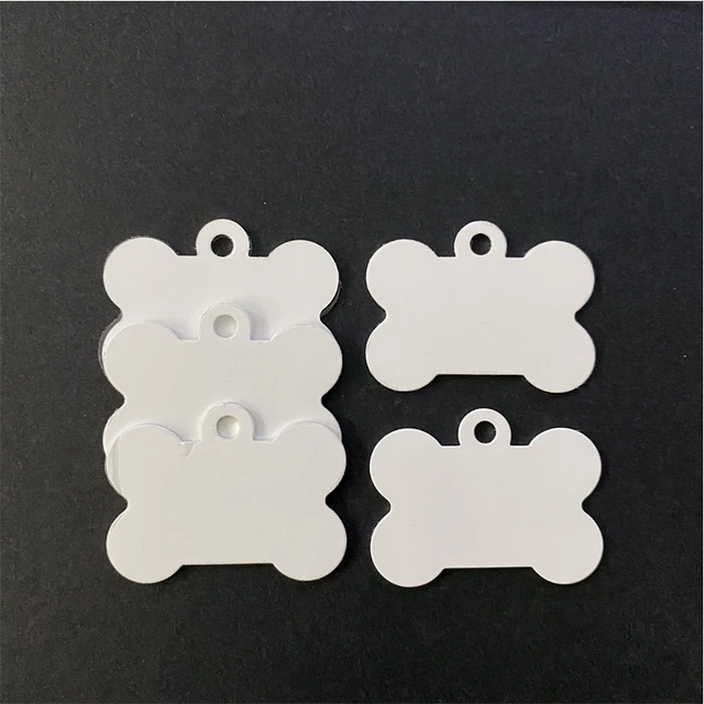 Bone Shaped Personalized Double-side White Aluminum Sublimation Metal Blanks  For Dog Tags Free Shipping - AliExpress