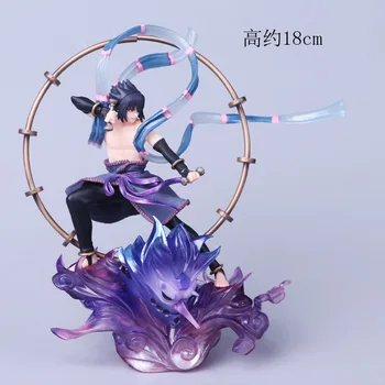 

2 Styles NARUTO Uzumaki Naruto Sasuke 50th Anniversary Ver. Wind-fox Thunderbringer PVC Action Figure Collectible Model 18cm