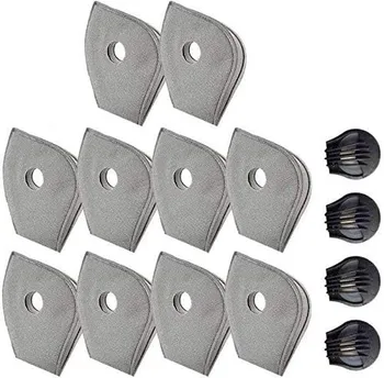 

5 Layers Cycling Face Mask with Filter washable Reusable mask bicycle dust Facemask Active Carbon for sport training black